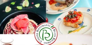 Omaggio di ceramica vietrese con i menu estivi dei Ristoranti del Buon Ricordo.