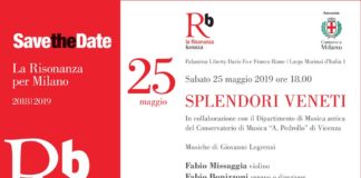 Splendori Veneti, sabato 25 alla Palazzina Liberty con La Risonanza.