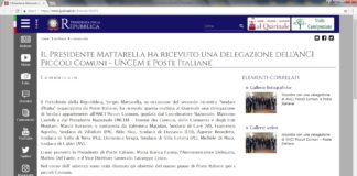 Dopo Conte i rappresentanti dei piccoli comuni vedono Mattarella.