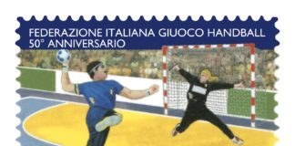 Poste, francobolli celebrativi Ginnastica e Handball.