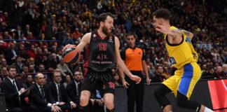 Un grande Rodriguez trascina l’Olimpia alla vittoria contro il Maccabi in Eurolega nel Meneghin Day.