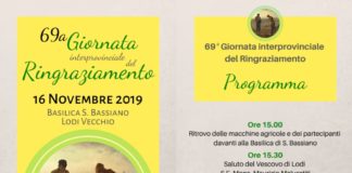 I trattori della Coldiretti a Lodi Vecchio per la Giornata del Ringraziamento.