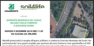 Giornata mondiale del Suolo, Milano toglie cemento e mette alberi, giovedì 5 flash mob Legambiente in via Suzzani.