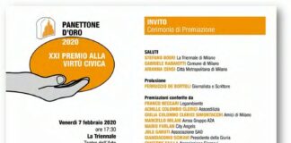 Premio Panettone d’Oro alla Virtù Civica, cerimonia venerdì 7 in Triennale.