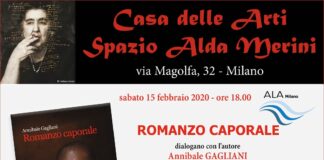 Romanzo caporale, presentazione del libro di Annibale Gagliani sabato 15 allo Spazio Alda Merini.