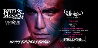 Pelledoca Milano: 6/2 Certe Notti, 7/2 Happy Birthday Biagio D’Anelli 8/2 Jack Mazzoni.