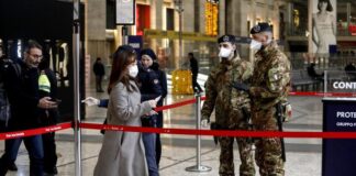 Coronavirus, militari su strada.