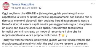 Da Tenuta Mazzolino un grazie per seminare ottimismo e coltivare positività.