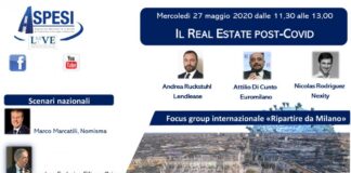 Immobiliare, Milano protagonista anche nel post coronavirus, il seminario Aspesi.