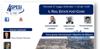 Ripartire da Milano, webinar Aspesi mercoledì 27.