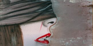 I quadri al vino di Miky Degni per dire basta alla violenza sulle donne, dal 1 luglio alla Portineria 14.