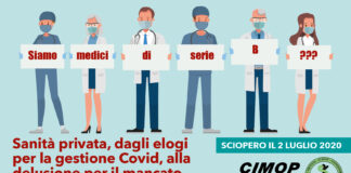 Sanità privata, sciopero Cimop il 2 luglio.
