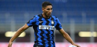 Inter, Hakimi positivo asintomatico.
