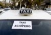 Sciopero taxi, adesione 100%.