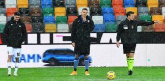 Nubifragio ad Udine, rinviata Udinese-Atalanta, probabile data del recupero non prima di metà gennaio 2021.