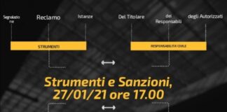 Gdpr, strumenti e sanzioni, webinar mercoledì 27.