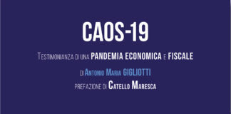 CAOS-19. Testimonianza di una pandemia economica e fiscale, il nuovo libro di Antonio Maria Gigliotti.