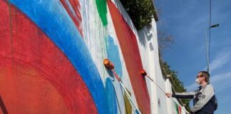 Murales dedicato a Diabolik in via San Cristoforo (Municipio VI).