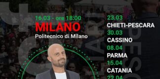 Luca Abete agli studenti del Politecnico di Milano: “Contagiamoci di coraggio, contro la pandemia! Riparte il tour motivazionale #noncifermanessuno, ospite, Michelle Hunziker.