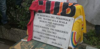 Amianto, assolti dirigenti della Scala, per il Tribunale il fatto non sussiste. Protesta dei comitati delle vittime in presidio.