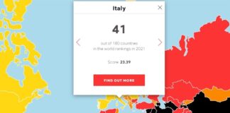 Libertà di stampa, l’Italia si conferma al 41′ posto, in “zona gialla”.