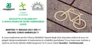 Biciclette o ciclabilità – flashmob di Legambiente e Assobici Confesercenti a Milano martedì 11 ore 11 Corso Garibaldi.