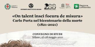«On talent inscì foeura de misura» Carlo Porta nel bicentenario della morte (1821-2021), 2 giorni di convegno in streaming giovedì 27 e venerdì 28.
