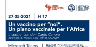 Un vaccino per “noi”. Un piano vaccinale per l’Africa. Incontro online con don Dante Carraro giovedì 27.