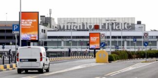Mattarella, Sala e Fontana all’inaugurazione della nuova area imbarchi a Linate.