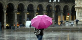 Maltempo, allerta arancione dalle 10 di domenica 20 per le successive 16 ore.