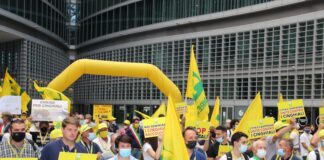 Cinghiali, agricoltori manifestano davanti sede Regione.