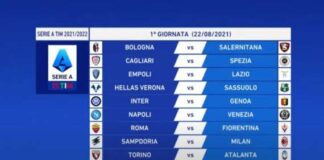 Varato il calendario (asimmetrico) della Serie A 2021-22. L’Inter debutta in casa con il Genoa, il Milan in casa della Samp. I derby il 7 novembre ed il 6 gennaio.