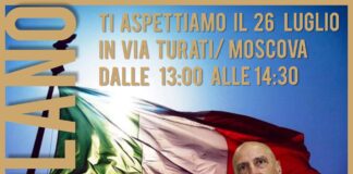 Flash mob per Chico Forti in via Turati.
