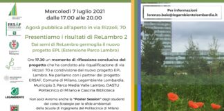 Progetto RELambro, presentazione mercoledì 7.