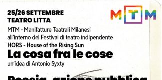 Poesia, azione pubblica festival, 25 e 26 settembre al Teatro Litta.