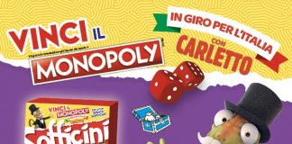 Sofficini, al via la consumer promo “In giro per l’Italia con Carletto”: in palio 2000 Monopoly in edizione limitata firmati dal Camaleonte.