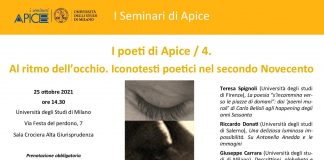 I poeti di Apice, seminario lunedì 25.