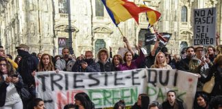 Trieste chiama, Milano risponde, quattordicesimo sabato di protesta No Green Pass.