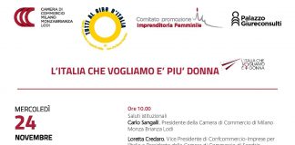 L’Italia che vogliamo è più donna, mercoledì 24 per il Giro d’Italia dell’imprenditoria femminile.