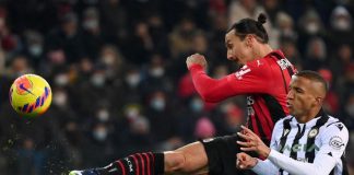 Ibra salva il Milan ad Udine, pari in extremis.