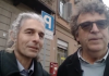 No green pass, azione dimostrativa di Davide Tutino ed Ugo Mattei ad un ufficio postale di Torino.