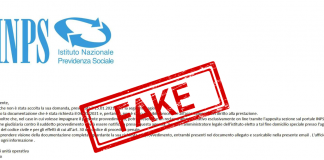 False e-mail da INPS Attenzione: si tratta di una nuova truffa.