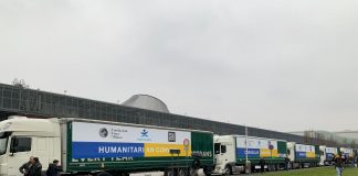 Ucraina, partito convoglio di aiuti dalla Fiera di Rho verso Polonia.