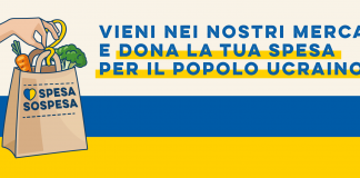 Al via la spesa sospesa per aiutare l’Ucraina, da sabato 5 ai mercati Campagna Amica Coldiretti.