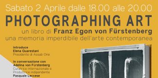 Photographing Art, presentazione del libro fotografico di Franz Egon von Fürstenberg sabato 2 da Assab One.