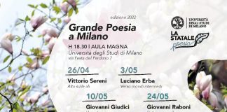 Alto sulle ali – Incontro dedicato a Vittorio Sereni, martedì 26 in Statale per il ciclo Statale Poesia.