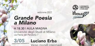 La Statale Poesia, appuntamento dedicato a Luciano Erba martedì 3.