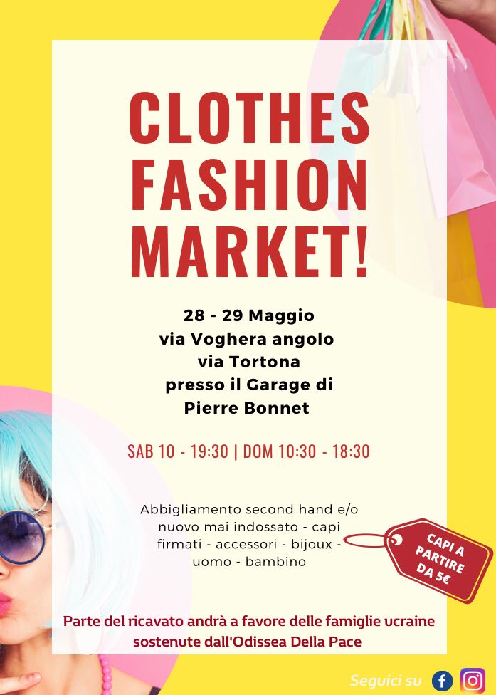 Clothes Fashion Market, sabato 28 e domenica 29 allo showroom Pierre  Bonnet. - Gazzetta di Milano