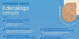 Siccità, da Water Alliance il decalogo per contrastare gli sprechi.