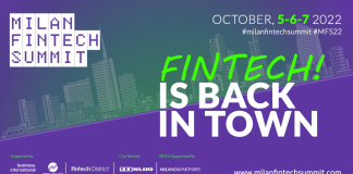 Milan Fintech Summit, 3a edizione in presenza dal 5 al 7 ottobre.